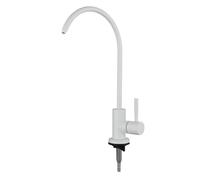 XSDSM Reverse Osmosis Tap Drinking Water Filter Taps Kitchen Sink Cold Water Tap 360° Rotatable Stainless Steel 1/4",Bright White