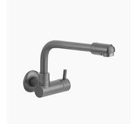 XSDSM Wall Mounted Bathroom Taps Brass Cold Water Tap Gun Ash | 360° Rotation Single Handle Bathroom Basin Faucet Single Hole Suitable for Mop Basin
