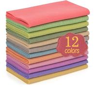 XSEINO 12 Rolls 8"x35" 1.4mm Thick Soft Felt Fabric Sheet 12 Assorted Morandi Series Colors Felt Pack for DIY Craft Sewing Squares Nonwoven Patchwork