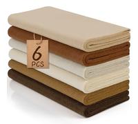 XSEINO 6 Rolls 12"x35" 1.4mm Thick Soft Felt Fabric Sheet 6 Assorted Earth Tone Series Colors Felt Pack for DIY Craft Sewing Squares Nonwoven Patchwork