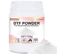 XSEINO DTF Powder(26.46OZ/750g) White Digital Transfer Hot Melt Adhesive, DTF Transfer Powder for Sublimation, DTF Hot Melt Adhesive Powder for All DTF and DTG Printers on All Fabric