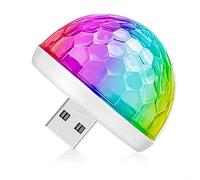 Xsersao 3 Packs Usb Mini Disco Light, Party Lights Sound Activated, Led Car Atmosphere Colorful Strobe Ball Light for Christmas Decoration, Applicable to Interface and Mobile Phones