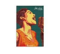 XSERWFE Billie Holiday Retro Singer Art Personality Poster Canvas Poster Wall Art Decor Living Room Bedroom Decoration Posters 24x36inch(60x90cm) Unframe-style