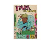 XSERWFE Tyler The Creator Rapper Artistic Personality Cartoon Poster Canvas Poster Wall Art Decor Living Room Bedroom Decoration Posters 16x24inch(40x60cm) Unframe-style