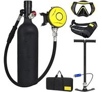 XSGDMN Diving Packages portable tank for Diving Tank for Breathing Underwater Device Diving Cylinder Dive Equipment Support 15-20 Minutes Mini Scuba Tank with Pump Scuba Diving Accessories,Black