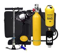 XSGDMN Scuba Tank Equipment, 1L Portable Mini Dive Cylinder, Lasting For 15-20 Min, Corrosion Resistant Material Bottle, With Constant Pressure Valve, Refillable Pony Bottle,Orange