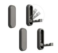 XSGTZMJ 4PCS Foldable Invisible Hook Zinc Alloy Bathroom Wall Hook Retractable for Closet Scarf Hat Robe Key Purse Bag Folding Hooks Minimalist Style (Gray)