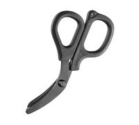 XShear 6" Small Trauma and Nurse Scissors Sharp Compact Scissors Perfect for EMT, Medical, ICU, Wound Care and Bandages (All Black)
