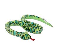 Xshelley 170 cm Giant two-color snake plush toys,The Petting Zoo Snake Stuffed Animal Realistic snake Plush doll Gifts for Kids birthday (green)