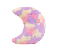 Xshelley 45 cm Rainbow color moon Plush Pillows,soft Stuffed Plush Toys Cushion, Moon Shape Bedroom Home Decorative Dream Colorful Pillow Girls Gift