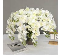 Xshelley 6Pcs 70 cm Artificial butterfly Orchids Flowers 9 Heads Latex Phalaenopsis Flower,Artificial Orchid Flowers Stem Plants for DIY Home Wedding Decoration