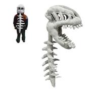 Xshelley 85 cm Realistic Dinosaur Skeleton Spinosaurus Plush Dino Outfit, 3D Skeleton Capes with Skulls, Cosplay Costume & Themed Party Props