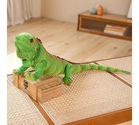 Xshelley 95cm Realistic Green Lizard Stuffed Animal Plush Toys, Chameleon Dolls, Reptile Soft Toys Maned Lizards, Wildlife Toys Gifts for Kids