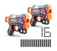 XSHOT 36679B Blaster with Air Pocket Technology Foam Darts, Robotnik, Menace