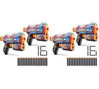 XSHOT 36740B Blaster with Air Pocket Technology Foam Darts, Robotnik, Flux (Pack of 2)