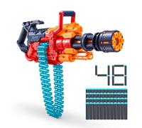 XSHOT Excel Crusher Foam Dart Blaster (35 Dart Belt, 48 Darts), Red Toy Blaster