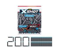 XSHOT Excel Dart, 200 Dart Foil Bags Refill Darts, Major Brand Compatible, Air Pocket Technology Darts and Dart Storage, Outdoor Toy for Boys and Girls, Teens and Adults