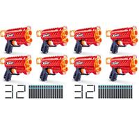 XShot Excel, Micro 2.0, (4 Blasters), 32 Darts Included, Easy Reload, Air Pocket Dart Technology, Toy Foam Blaster for Kids, Teens and Adults, Brown Box, (4 Blasters, Micro 2.0) (Pack of 2)