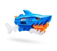 XSHOT Fast-Fill Shark Attack Water Blaster by ZURU - Rapid-Fill Water Blaster with Shark Design, 33ft Range & 750ml Tank, Outdoor Summer Toy for Kids Ages 5+, Blue