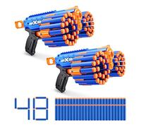 XSHOT Insanity Manic Blaster Age 8+ by ZURU with 48 Darts (2 Blasters Included), Air Pocket Technology Darts and Dart Storage, Outdoor Toy for Boys and Girls, Teens and Adults