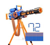 XSHOT Insanity Motorized Rage Fire by ZURU with 72 Darts, Air Pocket Technology Darts and Dart Storage, Motorized Blasting Power, Auto Feeding Belt, Tripod and Scope, Outdoor Toy