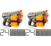 XSHOT Skins Dread, K.O., Foam Dart Blaster (24 Darts) Air Pocket Dart Technology, Major Brand Compatible, Toy Foam Dart Blaster for Kids, Teens, Adults, Frustration Free Packaging (Pack of 2)