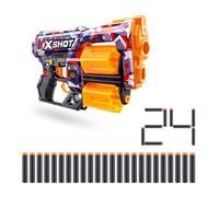 XSHOT Skins Dread, Malice, Foam Dart Blaster (24 Darts) Air Pocket Dart Technology, Major Brand Compatible, Toy Foam Dart Blaster for Kids, Teens, Adults, Frustration Free Packaging