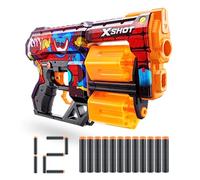 XSHOT Skins Dread Poppy Playtime - Toony (12 Darts) by ZURU, Frustration Free Packaging, Easy Reload, Air Pocket Dart Technology, Toy Foam Dart Blaster for Kids, Teens, Adults