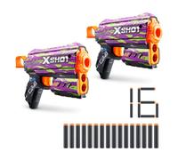 XSHOT Skins Flux, Crucifer, Foam Dart Blaster (2 Blasters, 16 Darts) Air Pocket Dart Technology, Major Brand Compatible, Toy Foam Dart Blaster for Kids, Teens, Adults, Frustration Free Packaging
