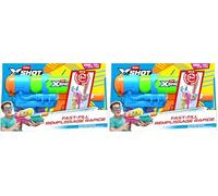 XSHOT Water Fast-Fill 80s Super Splash Water Blaster (Green) by ZURU - Vintage-Style with Fast-Fill Tech, 33ft Range & 500ml Tank, Outdoor Summer Water Toy for Kids Ages 6+, Backyard & Pool Fun