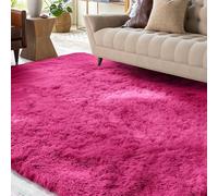 XSIVOD Area Rugs for Living Room, Ultra Soft Bedroom Floor Carpet, Luxury Fluffy Shag Lounge Rug Ideal for Bedroom, Nursery, Kids Baby Room, 80x160cm, Hot Pink