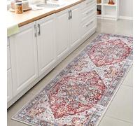 XSIVOD Runner Rugs for Hallway, Orange/Red Washable Rugs for Entryway Kitchen Runner, Soft Vintage Area Rugs for Bedroom Living Room Rug, Non Slip Floor Accent Carpet for Home Deocor, 60 x 180 cm