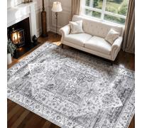 XSIVOD Vintage Large Non Slip Washable Rugs Living room, 120x180cm, Grey