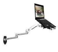 XSJ8013WT Wall Mount Laptop Holder Ultra Long Arm Aluminum Mechanical Spring Full Motion Laptop Mount Arm Monitor Holder Lapdesk (Silver)