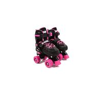 M.Y Outdoor Games M.Y X-Skate Adjustable Quad Roller Skates Black & Pink, Size 12.5 2 | Charlies