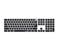 XSKN Hebrew Language Black EU/UK US Version Silicone Keyboard Cover Skin for Apple 2021 iMac Magic Keyboard with Touch ID and Numeric Keypad A2520 NOT for A3119