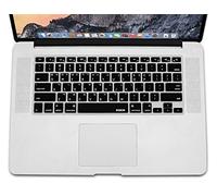 XSKN Korean Language Black Color Silicone Keyboard Skin Cover for MacBook Air 13, Pro 13 15 17 inch, US Layout (Korean/English)