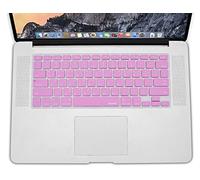 XSKN Korean Language Pink Color Silicone Keyboard Skin Cover for MacBook Air 13, Pro 13 15 17 inch, US Layout (Korean/English)