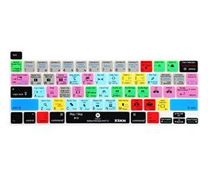 XSKN Premiere Pro CC English Silicone Shortcuts Keyboard Cover Skin for Touch Bar Models 2019 MacBook Pro 16 inch A2141 2020 MacBook Pro 13.3 inch A2251/A2289/A2338 M1 Keyboard US Version