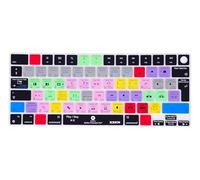 XSKN Premiere Pro Shortcuts EU UK Version Keyboard Silicone Skin Cover Fits for Apple Since 2021 Released MacBook Air MacBook Pro 13.6 15.3 14.2 16.2 Inch with M1 M2 M3 M4 Chip and Touch ID