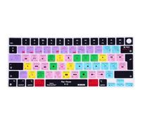 XSKN Silicone Keyboard Cover Skin for MacBook Pro/Air with Touch ID 14.2" 16.2" 13.6" 15.3" Model No: A2442 A2779 A2918 A2992 A2485 A2780 A2681 A3113 A2941 A3114 (EU Layout, Final Cut Pro Shortcuts)