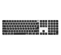 XSKN Spanish Black Keyboard Cover for iMac M4 Magic Keyboard with Touch ID and Numeric Keypad A3119