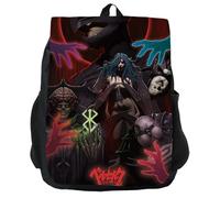 XSLGOGO Berserk Anime Pattern Backpack Guts Casca Durable Flap Laptop Shoulder Bag Lightweight Casual Travel Backpacks
