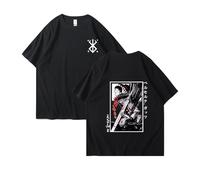 XSLGOGO Berserk Anime Peripheral Short-Sleeved T-Shirt Loose Fit Summer Men and Women with The Same Paragraph Trend Printing