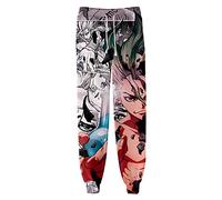 XSLGOGO Unisex Anime Dr. Stone Trousers Asagiri Gen Sweatpants Senkuu Graphics Elastic Waist Harem Pants with Drawstring