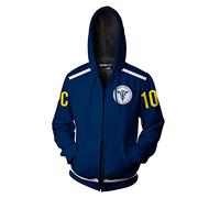 XSLGOGO Unisex Anime Psycho-Pass Zipper Jacket Sweatshirt Kougami Shinya Casual Long Sleeve Cardigan Hoodie Cosplay Costume