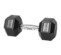 XSLRYH Hex Dumbbell, 5-40 kg Single Rubber Coated Cast Iron Hex Dumbbell with Metal Handles, Home Gym Dumbbells for Strength Training and Muscle Workout(22.5 kg)