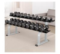 XSLRYH Hex Dumbbell Set, 75 kg-290 kg Rubber Encased Hex Dumbbell Weight Set with Two-Tier Storage Rack for Home Gym Muscle Building, Strength Training & Full Body Workout(275kg Set)