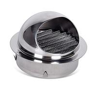 XSMYdpuk Round Stainless Steel Exhaust Hood Vent 60mm ~ 300mm Wall Air Soffit Vents Round Grille Vent Hood, with Anti-Bird Net Soffit Ventsprevent Headwinds and Rain Stainless Steel Air Vents