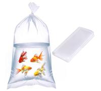 Xsourcer Aquarium Fish Bags, 8 x 14 Inch, Pack of 50, 3 Mil Fish Clear Transportation Bag, Waterproof & Leak-Proof Poly Bags Shipping Bags for Storing and Transporting Live Fish